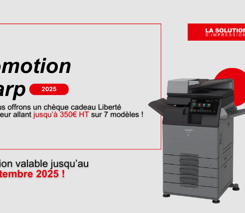 Promo Flash : Jusqu’à 350€ HT offerts sur les multifonctions SHARP